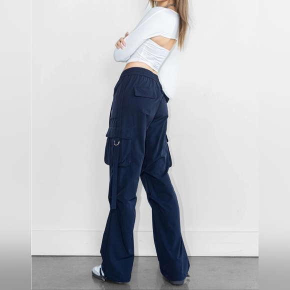 #8784 🛑S BOHO CHIC FABULOUS WIDE LEG CARGO PANTS - Picture 9 of 16